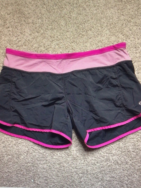 lululemon athletica Pants - lululemon athletica Black Shorts with Pink Trim